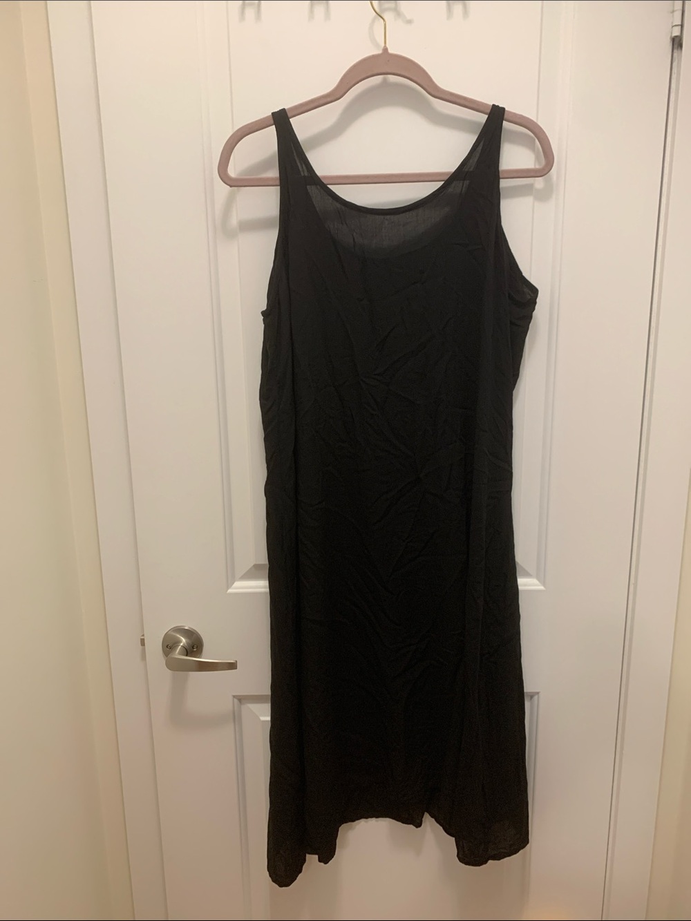 KALIYANA Classic Black Sleeveless Midi Dress